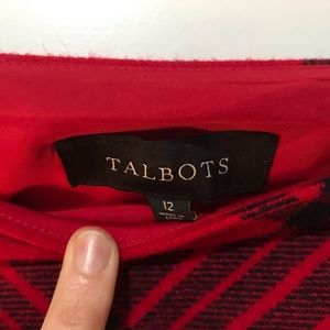 Talbots plaid skirt 12